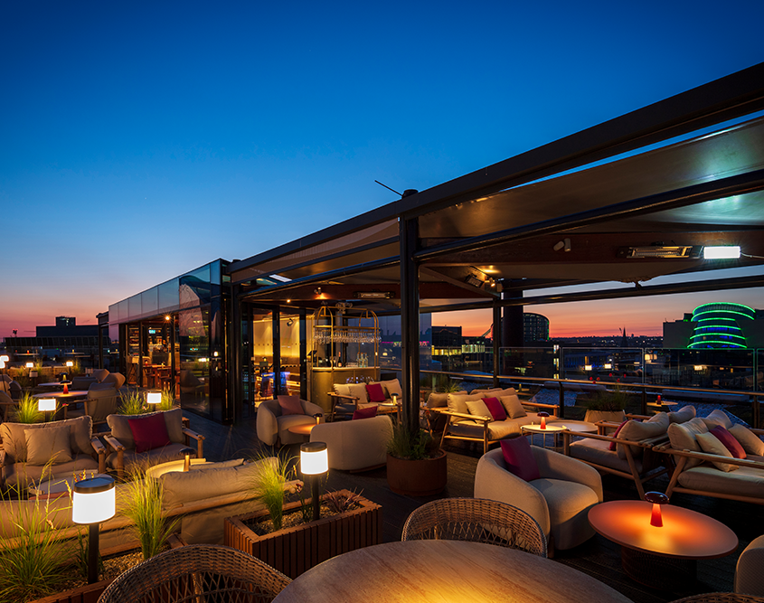 Anantara The Marker Dublin Hotel - Rooftop Bar & Terrace at Sunset Anantara The Marker Dublin Hotel - Rooftop Bar & Terrace at Sunset
