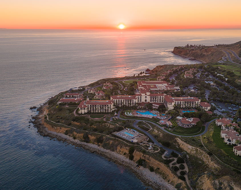 Terranea Resort - Aerial of Resort at Sunset