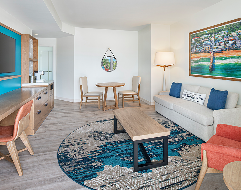 Compass Hotel Flagler Beach - King Suite Living Room Compass Hotel Flagler Beach - King Suite Living Room