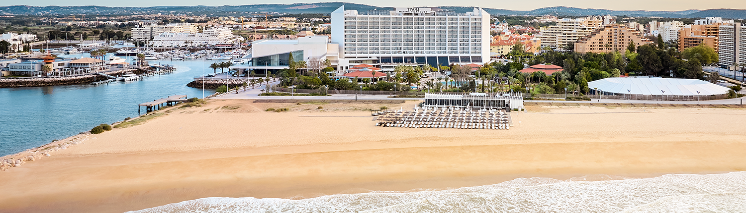 Tivoli Marina Vilamoura Algarve Resort - Aerial View of Resort from Beach