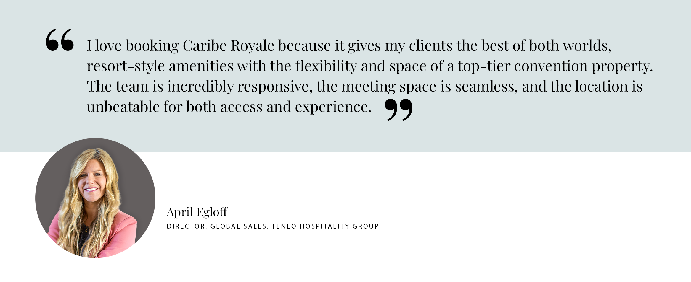 April Egloff Caribe Pull Quote