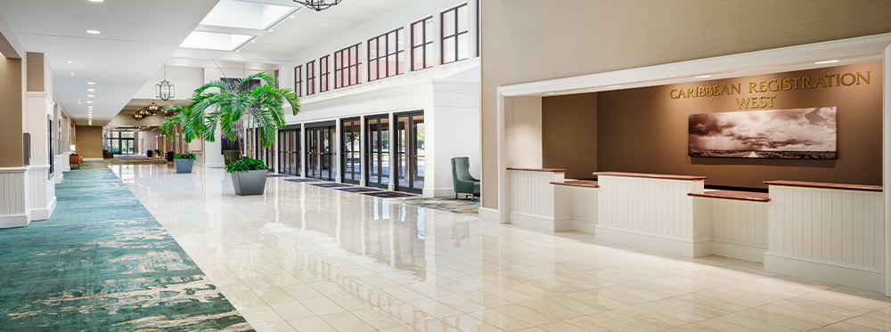 Caribe Royale Orlando lobby check in area