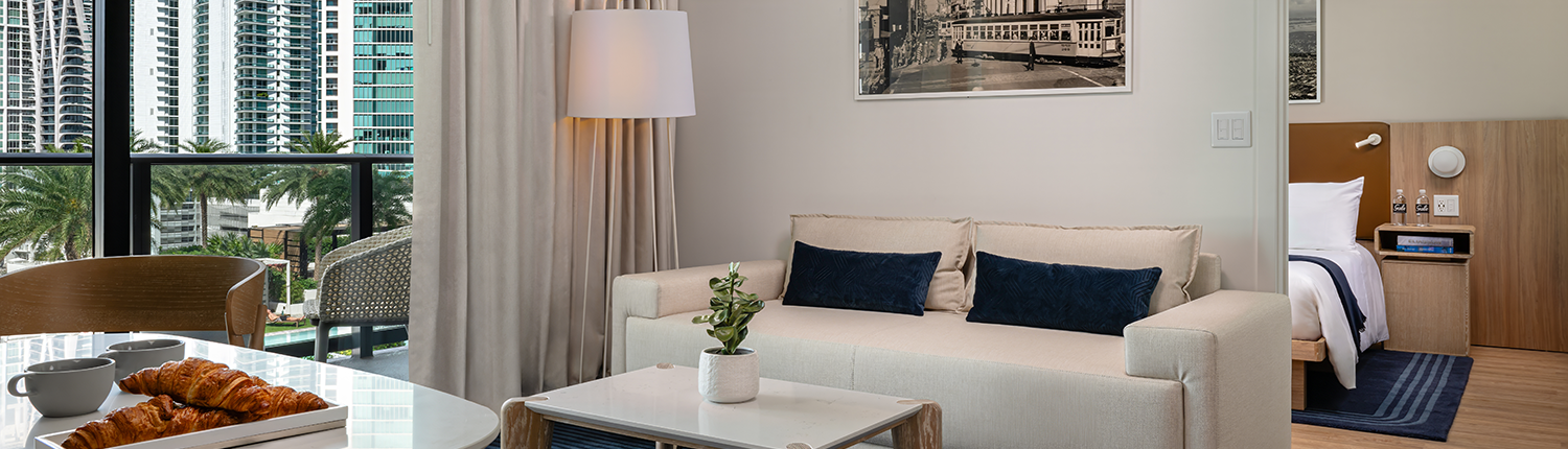 Gale Miami Hotel & Residences - Bedroom & Living Room