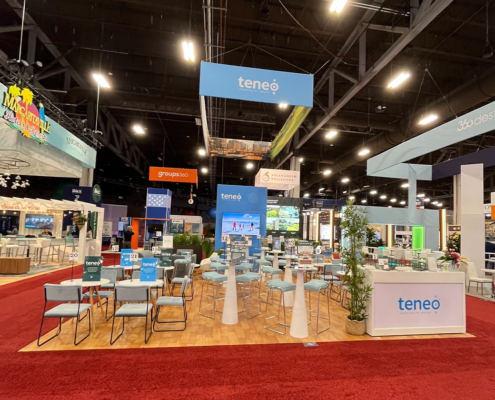 IMEX Teneo Booth Teneo's booth setup at IMEX