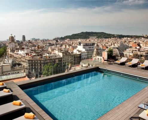 NH Collection Barcelona Gran Hotel Calderón - Aerial View of Rooftop Pool