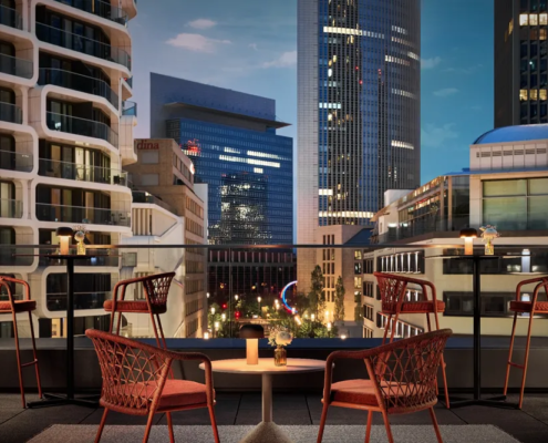 NH Collection Frankfurt Spin Tower - Terrace at Night