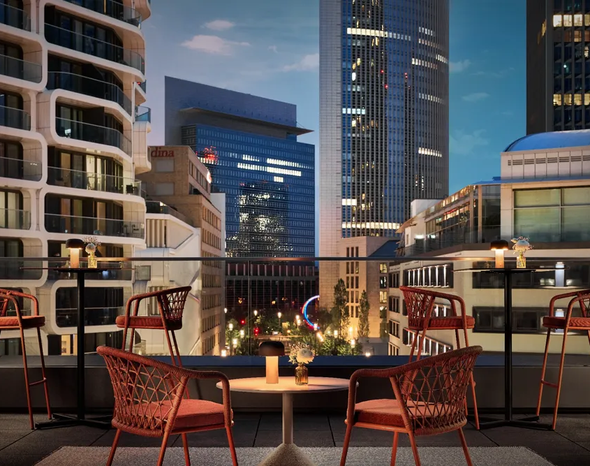 NH Collection Frankfurt Spin Tower - Terrace at Night