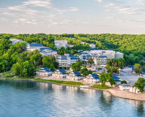 Margaritaville Lake Resort Lake of the Ozarks - Aerial View of Resort & Cabins
