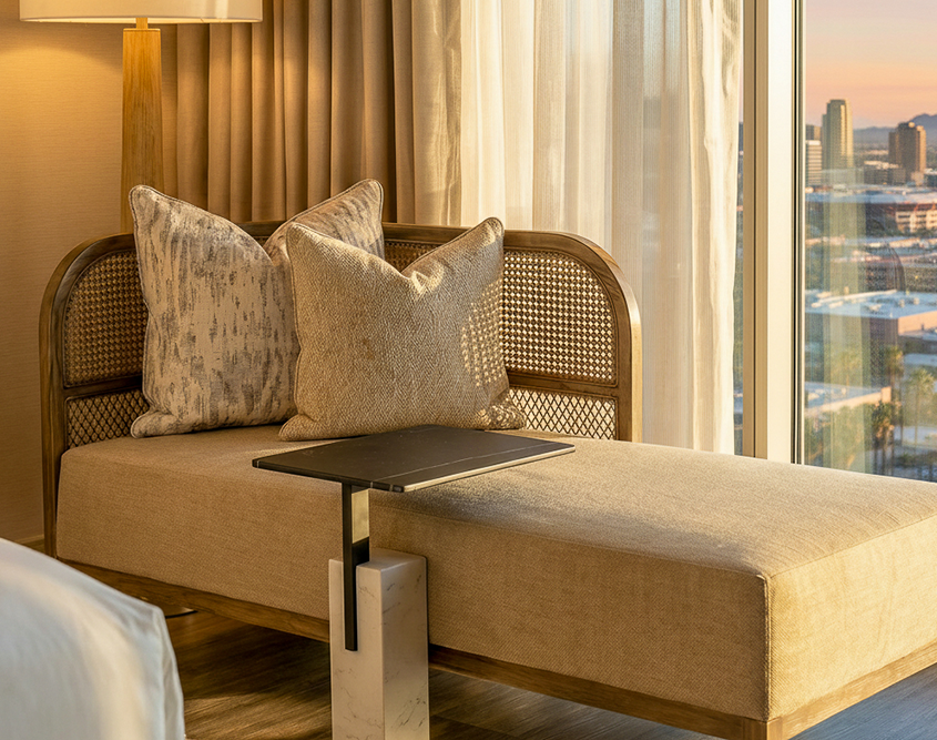 Denū Hotel & Spa - King Room Lounge Area by Window Denū Hotel & Spa - King Room Lounge Area by Window