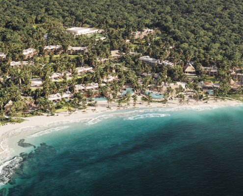 Omni Pontoque Resort at Punta de Mita - Aerial View from Ocean