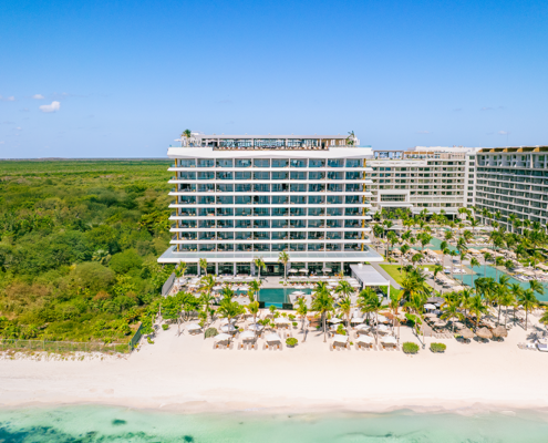 Hotel Mousai Cancun - Aerial of Property from the Beach