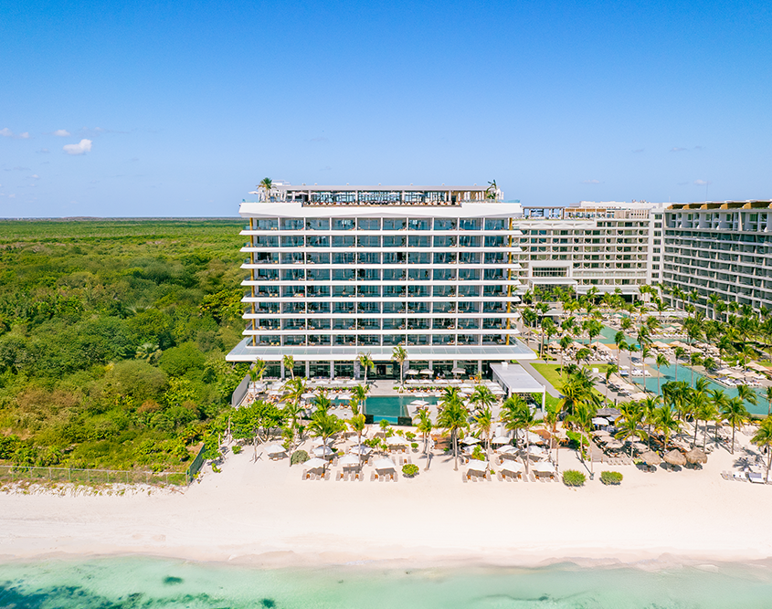 Hotel Mousai Cancun - Aerial of Property from the Beach