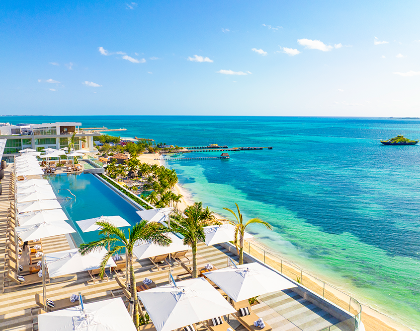 Hotel Mousai Cancun - Aerial of Rooftop Pool