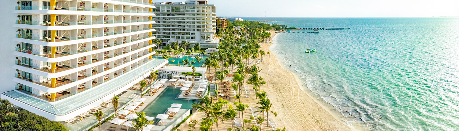 Hotel Mousai Cancun - Side View of Property from Beach