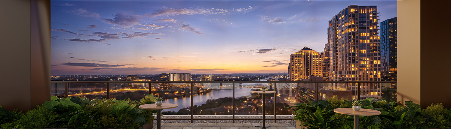 1 Hotel Austin - Terrace at Dusk