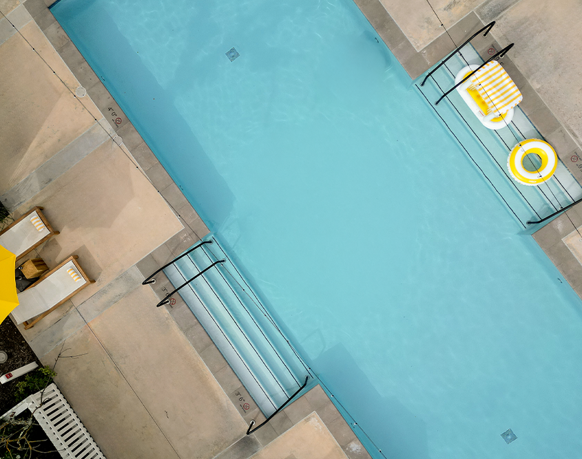 MacArthur Place Hotel & Spa - Aerial of Pool