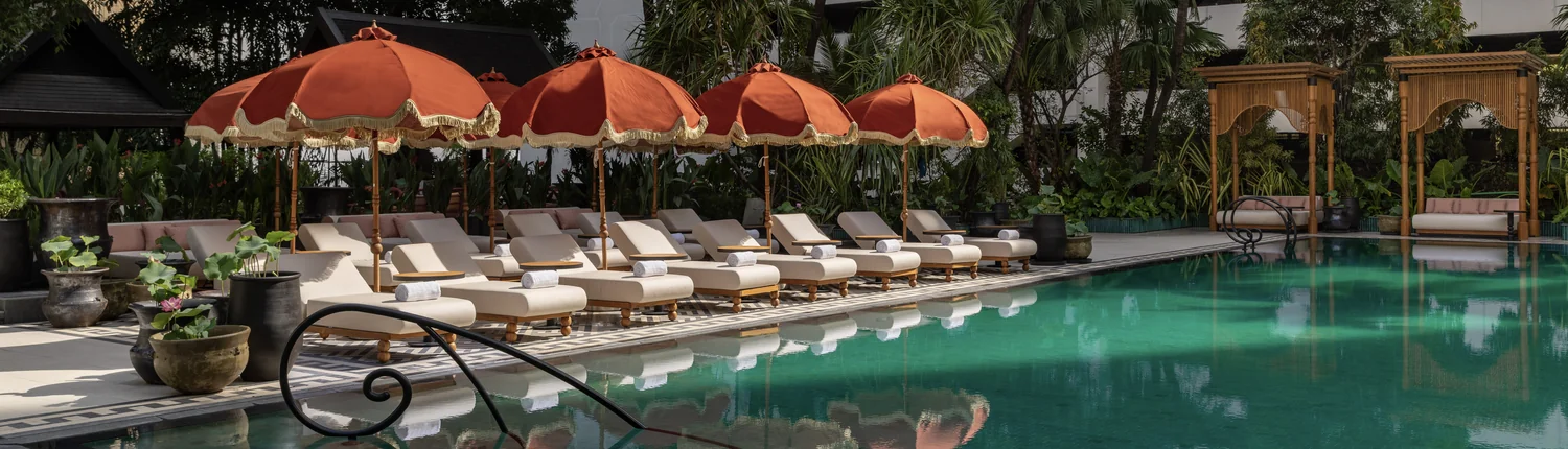 Anantara Siam Bangkok Hotel - Pool Chairs & Umbrellas